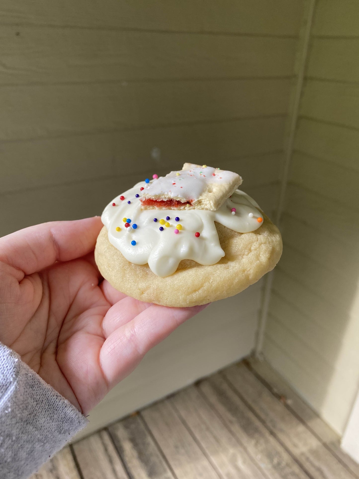 Frosted Strawberry Pastry Cookie