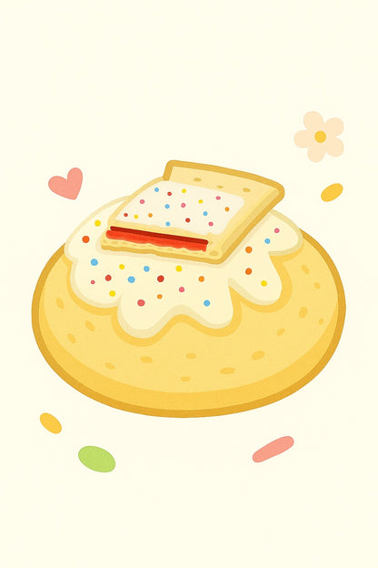 Frosted Strawberry Pastry Cookie