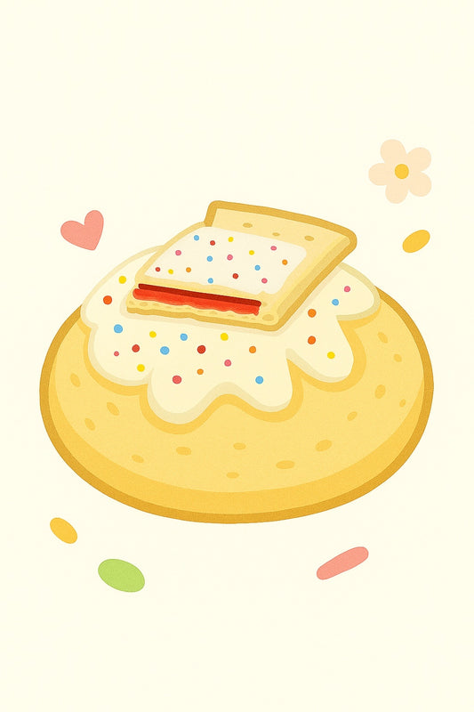 Frosted Strawberry Pastry Cookie